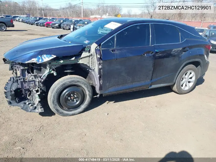 2017 Lexus Rx 350 VIN: 2T2BZMCA2HC129901 Lot: 41749419