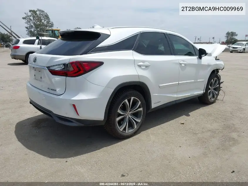 2017 Lexus Rx 450H VIN: 2T2BGMCA9HC009969 Lot: 42244363