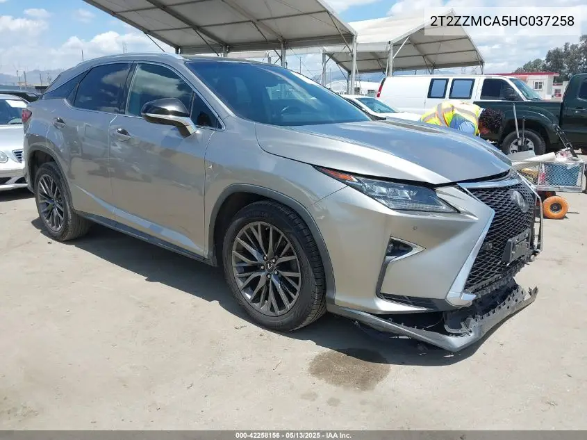 2017 Lexus Rx 350 F Sport VIN: 2T2ZZMCA5HC037258 Lot: 42258156