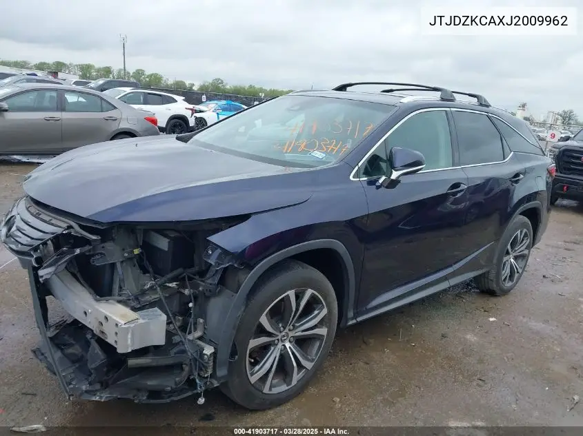 2018 Lexus Rx 350L Premium VIN: JTJDZKCAXJ2009962 Lot: 41903717
