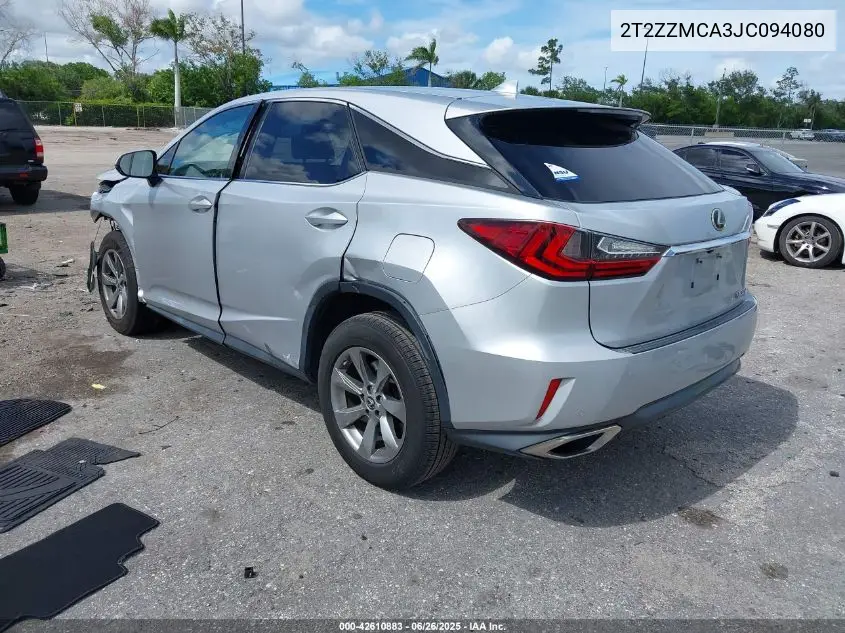 2018 Lexus Rx 350 VIN: 2T2ZZMCA3JC094080 Lot: 42610883