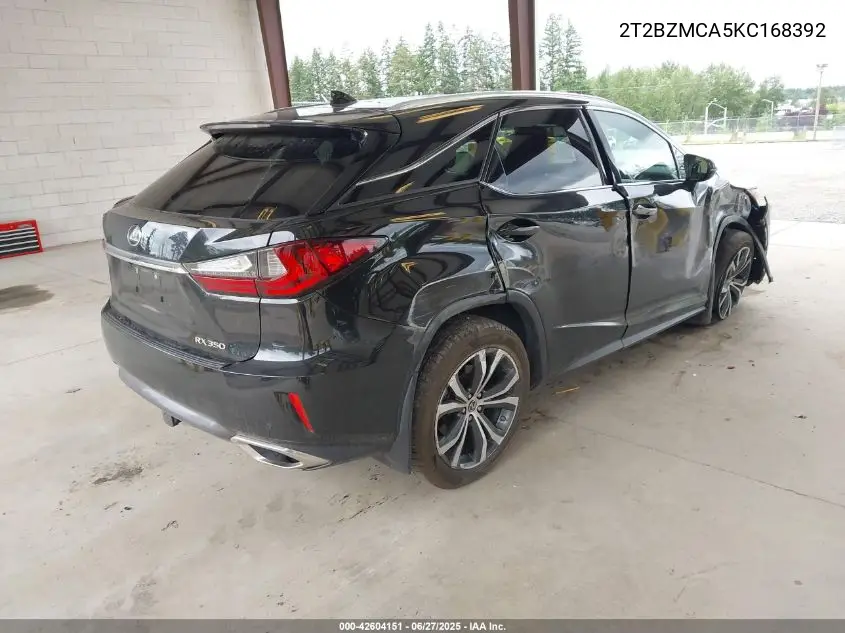 2019 Lexus Rx VIN: 2T2BZMCA5KC168392 Lot: 42604151