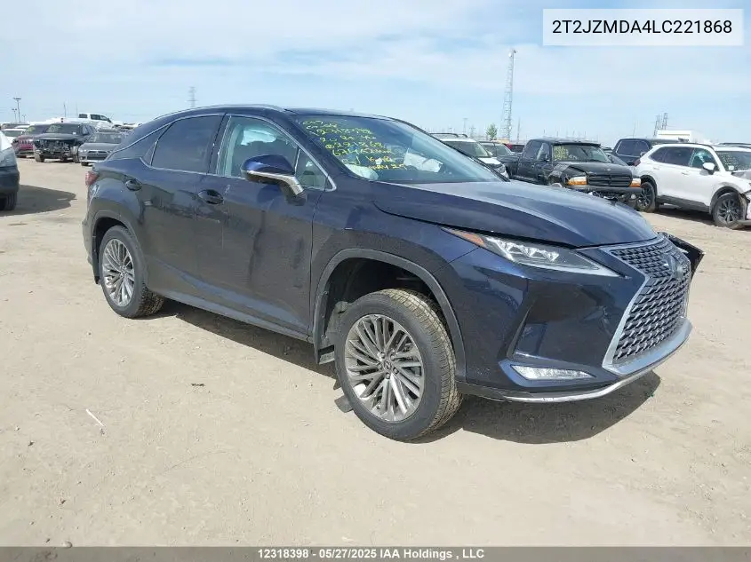 2020 Lexus Rx 350 VIN: 2T2JZMDA4LC221868 Lot: 12318398