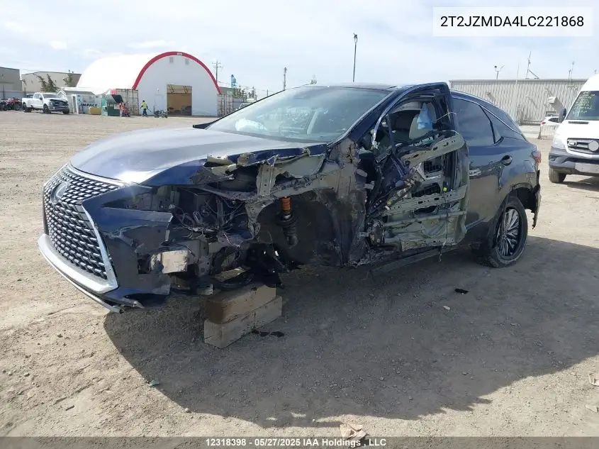 2020 Lexus Rx 350 VIN: 2T2JZMDA4LC221868 Lot: 12318398