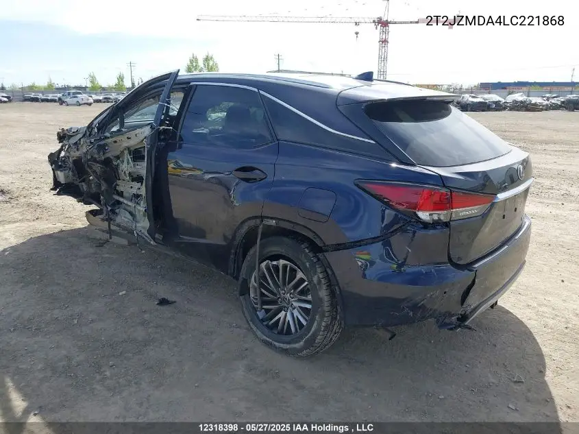 2020 Lexus Rx 350 VIN: 2T2JZMDA4LC221868 Lot: 12318398