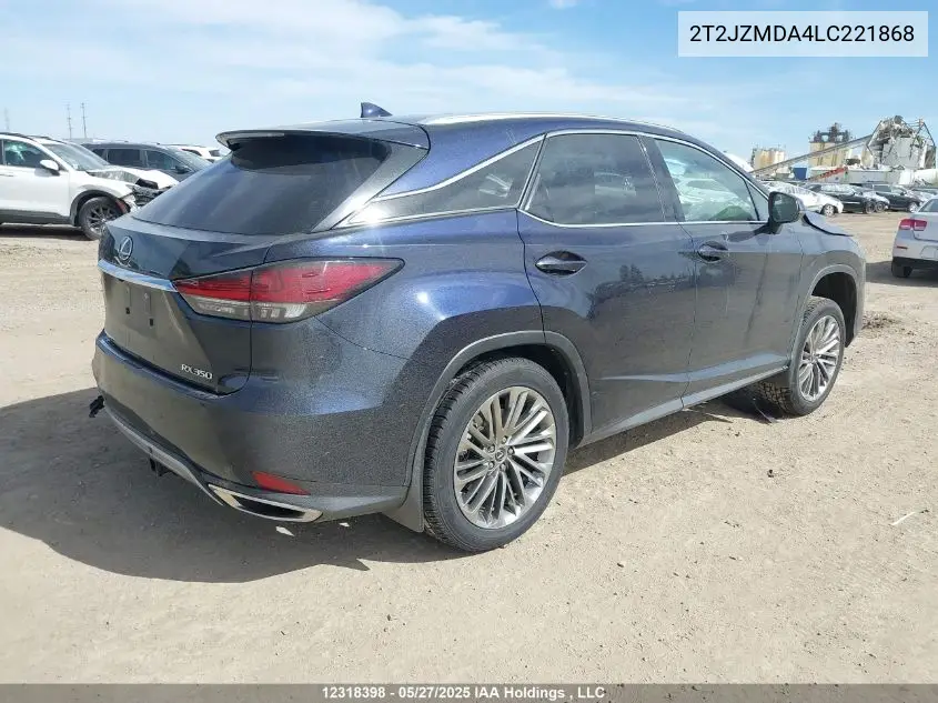 2020 Lexus Rx 350 VIN: 2T2JZMDA4LC221868 Lot: 12318398