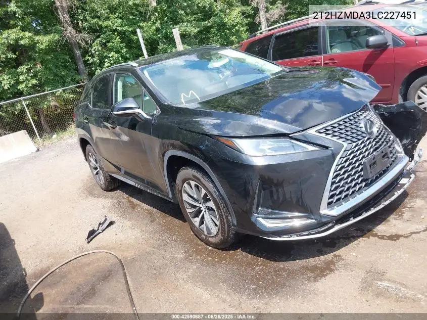 2020 Lexus Rx 350 VIN: 2T2HZMDA3LC227451 Lot: 42590687