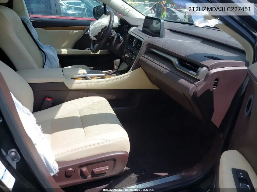 2020 Lexus Rx 350 VIN: 2T2HZMDA3LC227451 Lot: 42590687
