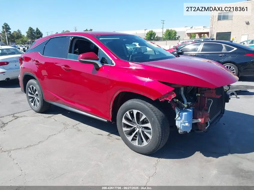 2020 Lexus Rx 350 VIN: 2T2AZMDAXLC218361 Lot: 42617706
