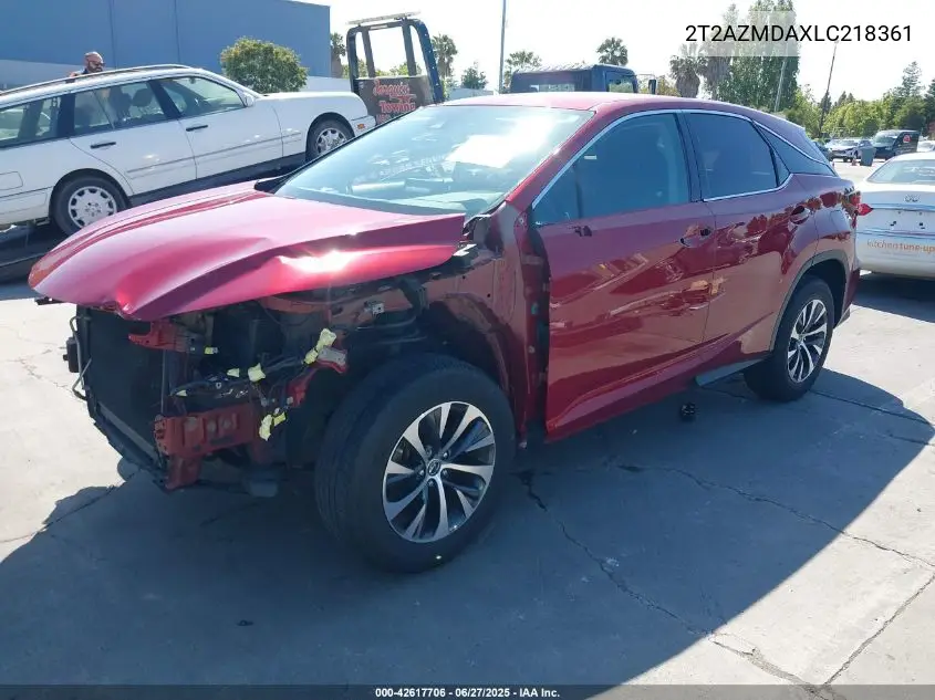 2020 Lexus Rx 350 VIN: 2T2AZMDAXLC218361 Lot: 42617706