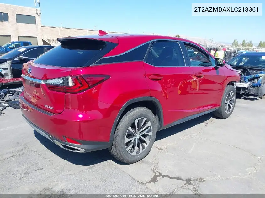 2020 Lexus Rx 350 VIN: 2T2AZMDAXLC218361 Lot: 42617706