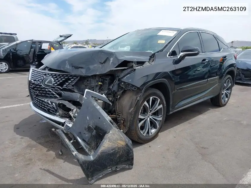 2021 Lexus Rx 350 VIN: 2T2HZMDA5MC263109 Lot: 42249633