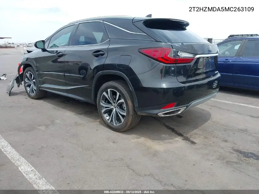 2021 Lexus Rx 350 VIN: 2T2HZMDA5MC263109 Lot: 42249633