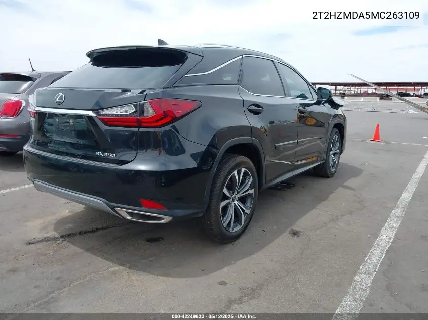 2021 Lexus Rx 350 VIN: 2T2HZMDA5MC263109 Lot: 42249633