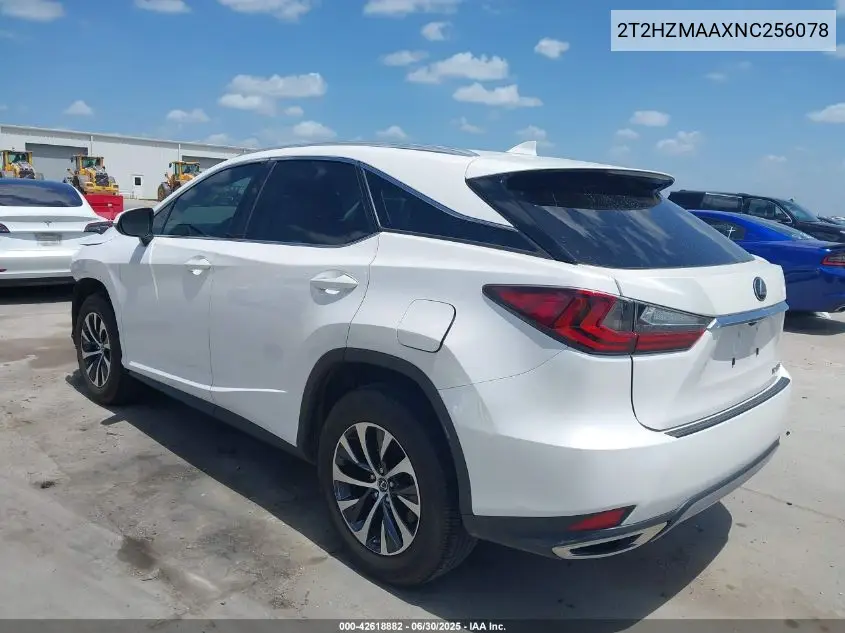 2022 Lexus Rx 350 350 VIN: 2T2HZMAAXNC256078 Lot: 42618882