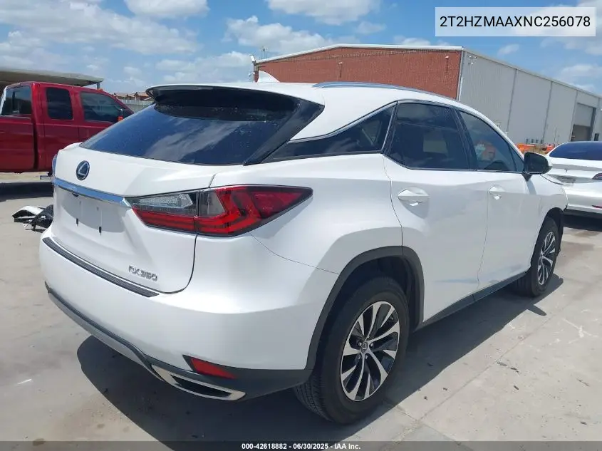 2022 Lexus Rx 350 350 VIN: 2T2HZMAAXNC256078 Lot: 42618882