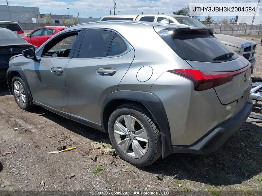 2019 Lexus Ux 200 VIN: JTHY3JBH3K2004584 Lot: 12303329