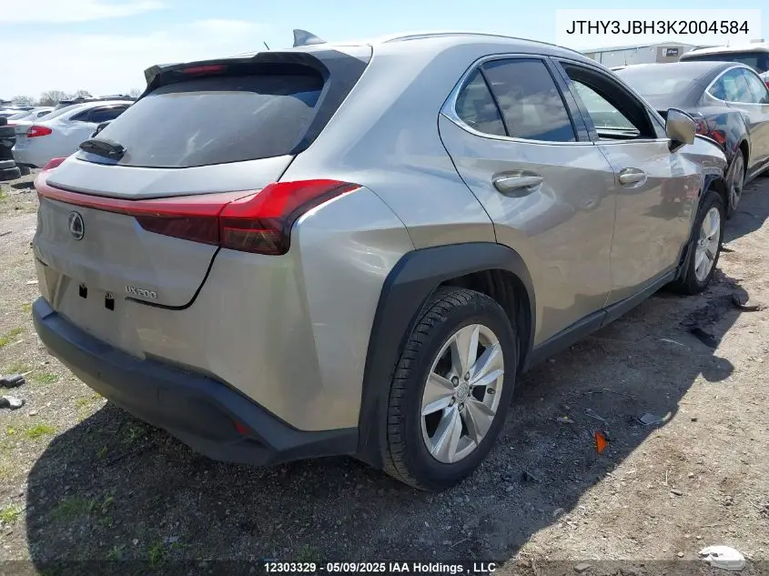 2019 Lexus Ux 200 VIN: JTHY3JBH3K2004584 Lot: 12303329