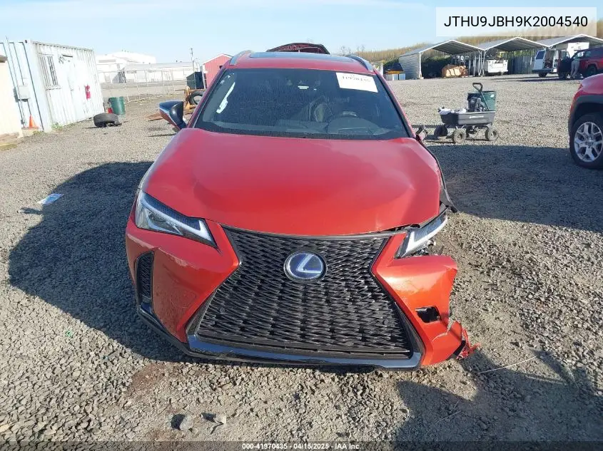 2019 Lexus Ux 250H F Sport VIN: JTHU9JBH9K2004540 Lot: 41970435
