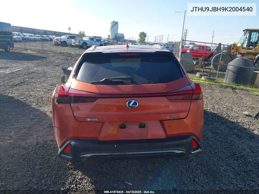 2019 Lexus Ux 250H F Sport VIN: JTHU9JBH9K2004540 Lot: 41970435