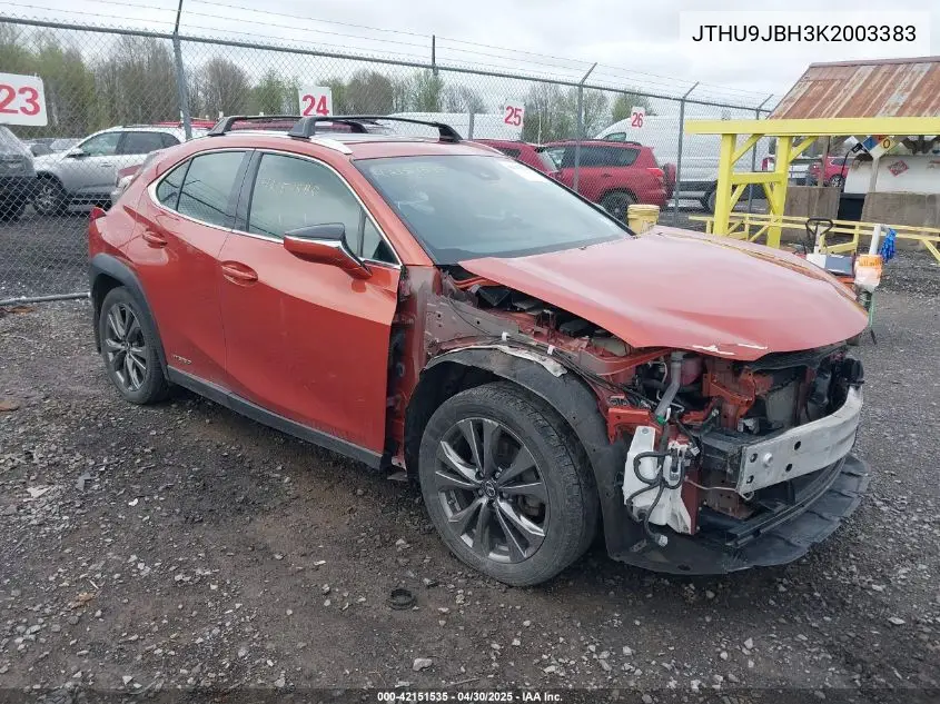 2019 Lexus Ux 250H F Sport VIN: JTHU9JBH3K2003383 Lot: 42151535
