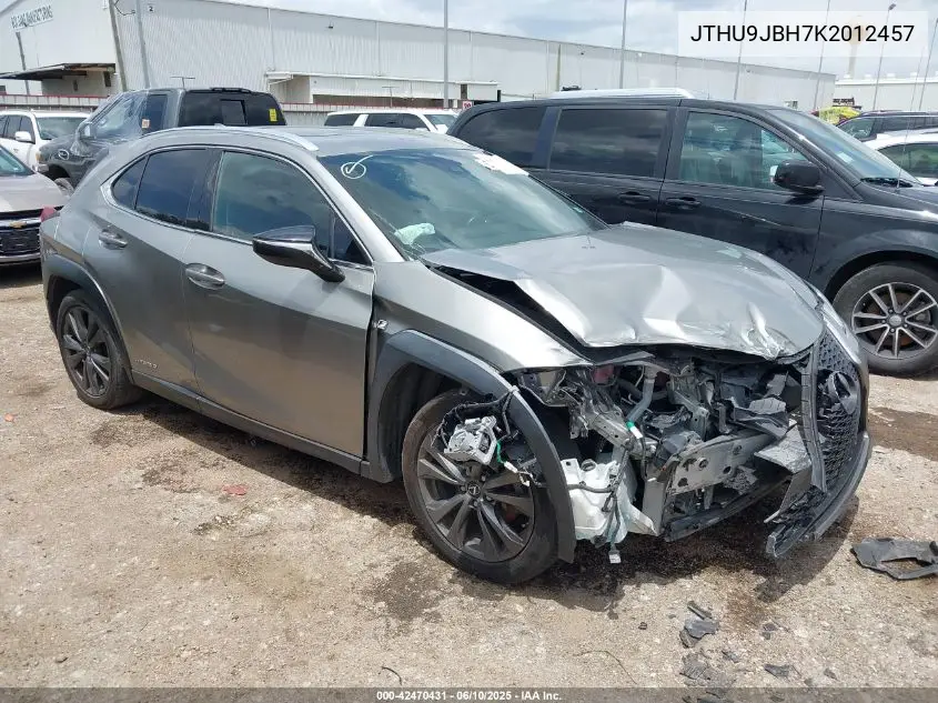 2019 Lexus Ux 250H F Sport VIN: JTHU9JBH7K2012457 Lot: 42470431