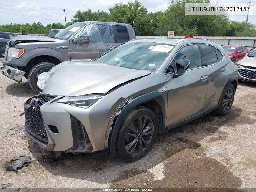 2019 Lexus Ux 250H F Sport VIN: JTHU9JBH7K2012457 Lot: 42470431