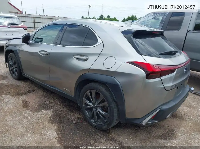 2019 Lexus Ux 250H F Sport VIN: JTHU9JBH7K2012457 Lot: 42470431