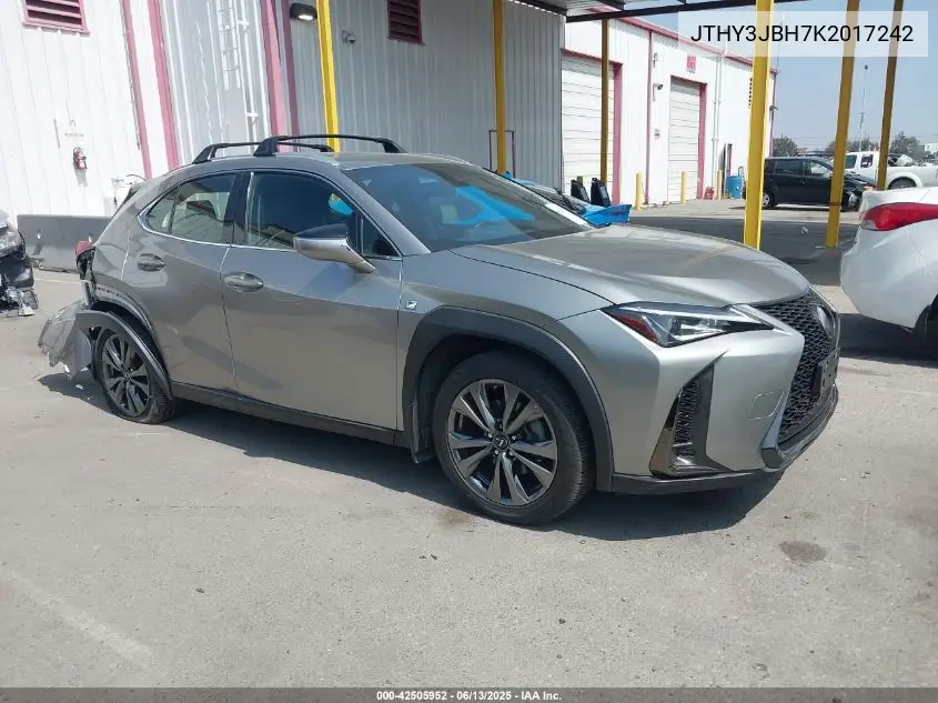 2019 Lexus Ux 200 F Sport VIN: JTHY3JBH7K2017242 Lot: 42505952