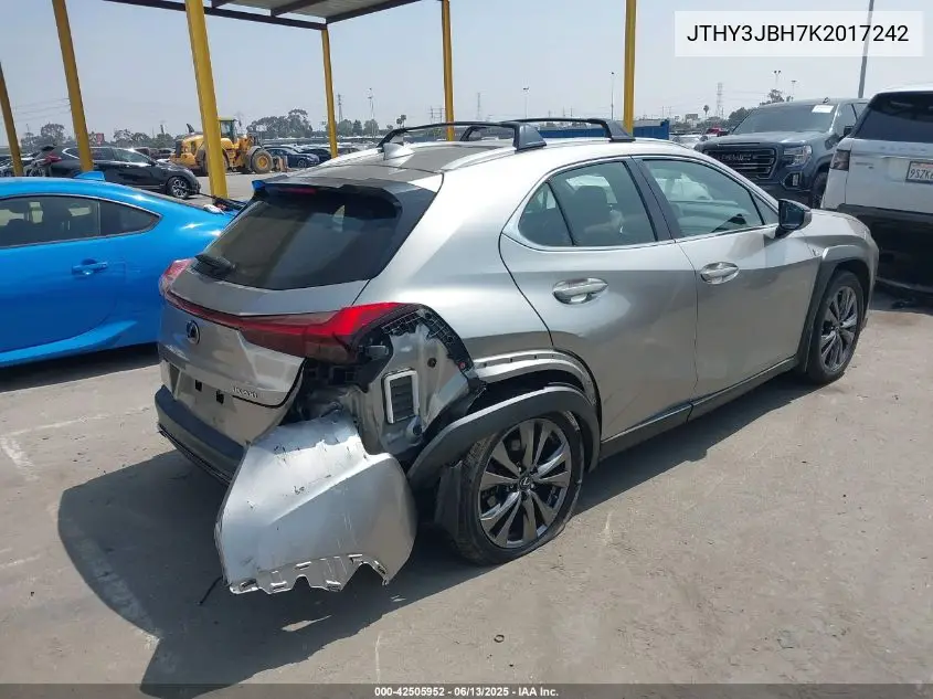 2019 Lexus Ux 200 F Sport VIN: JTHY3JBH7K2017242 Lot: 42505952