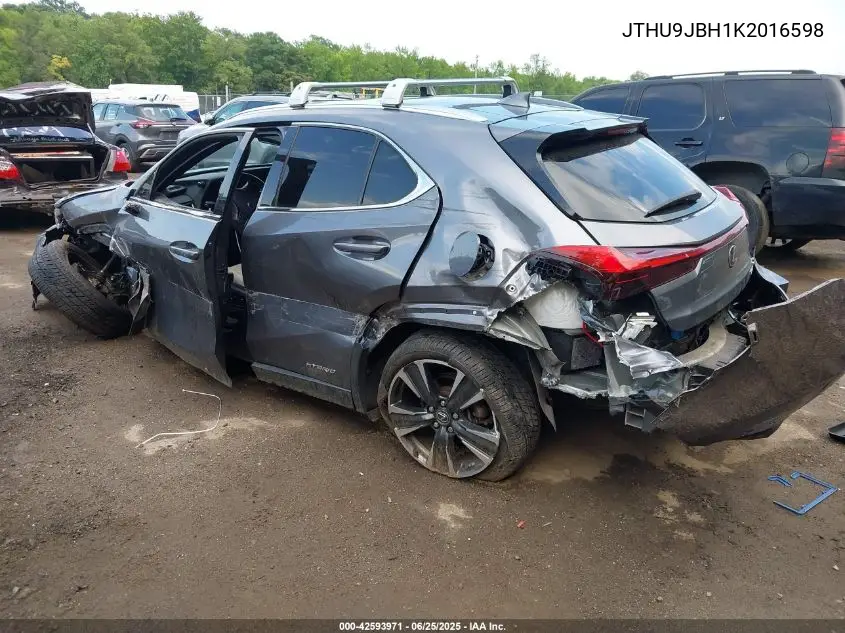 2019 Lexus Ux 250H VIN: JTHU9JBH1K2016598 Lot: 42593971
