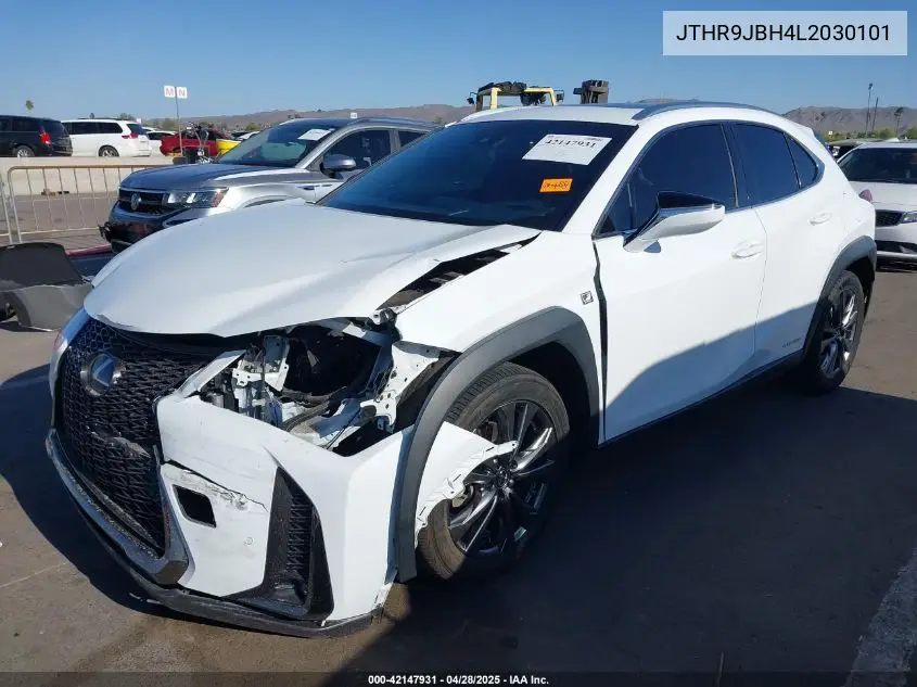 2020 Lexus Ux 250H F Sport VIN: JTHR9JBH4L2030101 Lot: 42147931