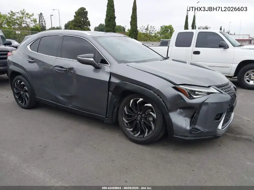2020 Lexus Ux 200 VIN: JTHX3JBH7L2026603 Lot: 42408604