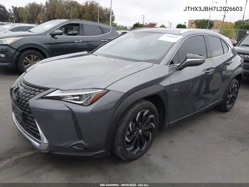 2020 Lexus Ux 200 VIN: JTHX3JBH7L2026603 Lot: 42408604