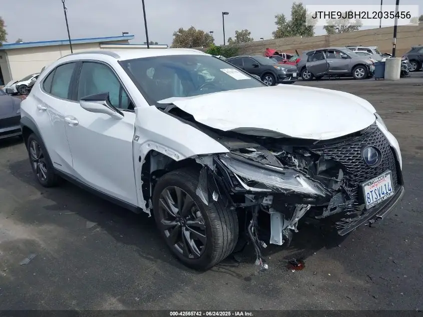 2020 Lexus Ux 250H F Sport VIN: JTHE9JBH2L2035456 Lot: 42565742