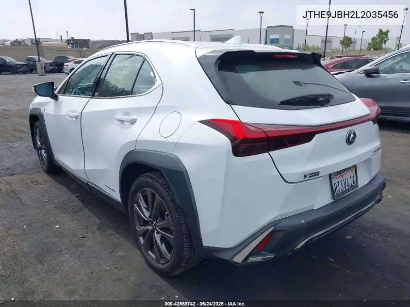2020 Lexus Ux 250H F Sport VIN: JTHE9JBH2L2035456 Lot: 42565742