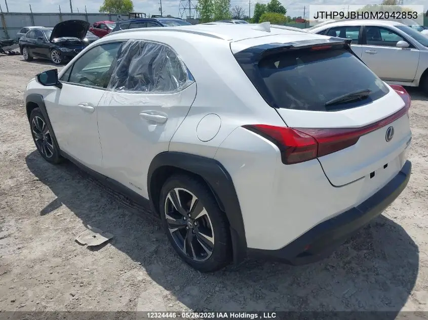 2021 Lexus Ux 250H VIN: JTHP9JBH0M2042853 Lot: 12324446