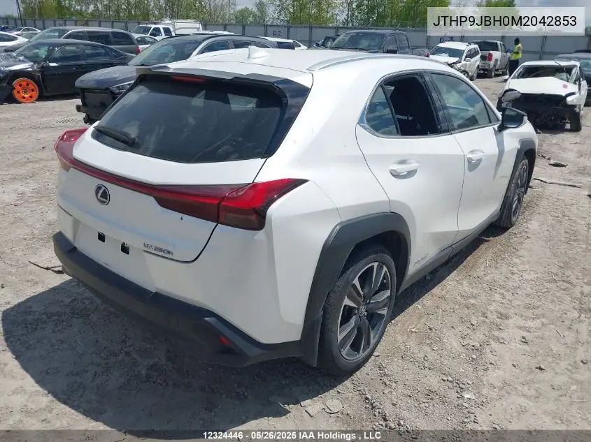 2021 Lexus Ux 250H VIN: JTHP9JBH0M2042853 Lot: 12324446