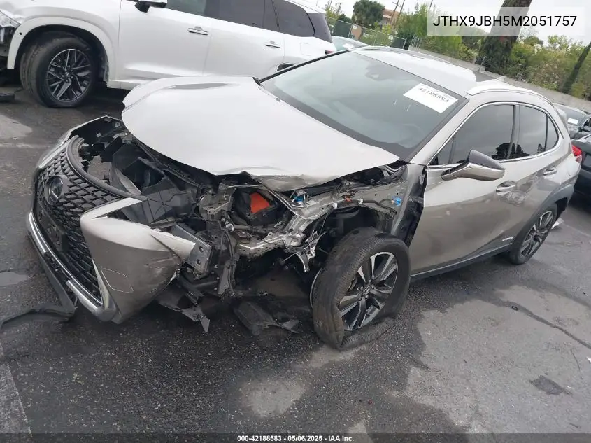 2021 Lexus Ux 250H VIN: JTHX9JBH5M2051757 Lot: 42188583
