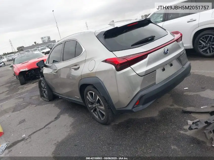 2021 Lexus Ux 250H VIN: JTHX9JBH5M2051757 Lot: 42188583