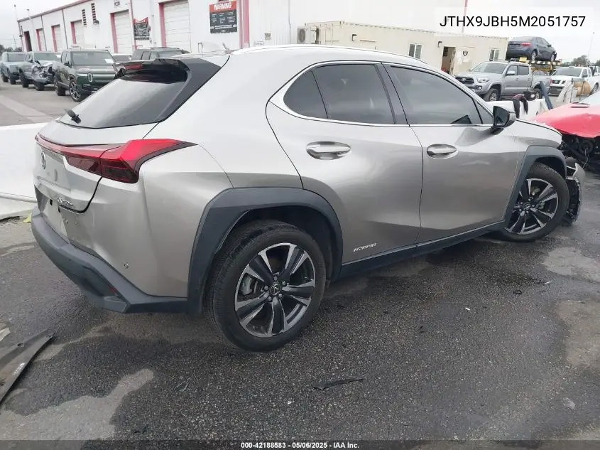 2021 Lexus Ux 250H VIN: JTHX9JBH5M2051757 Lot: 42188583