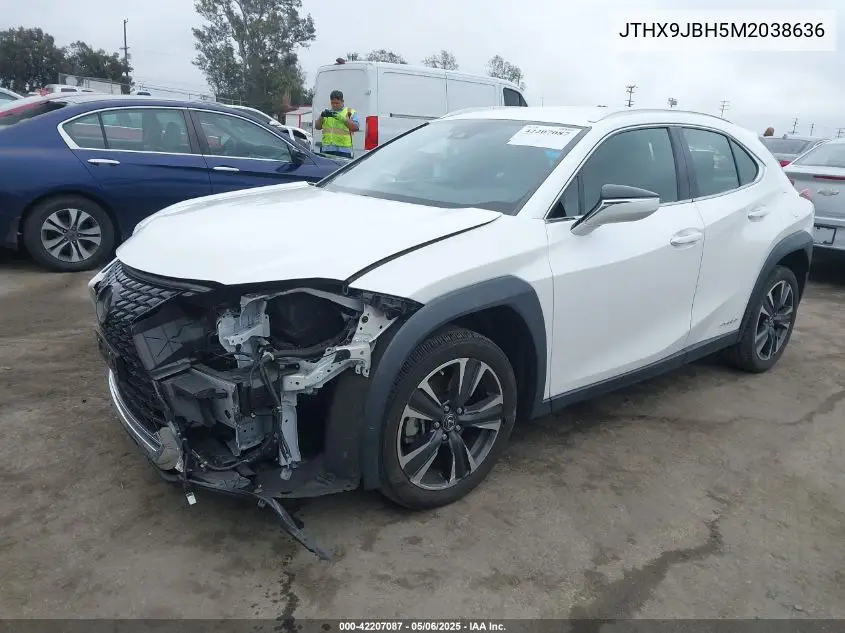 2021 Lexus Ux 250H VIN: JTHX9JBH5M2038636 Lot: 42207087