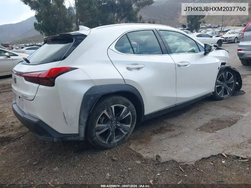 2021 Lexus Ux 200 VIN: JTHX3JBHXM2037760 Lot: 42208075