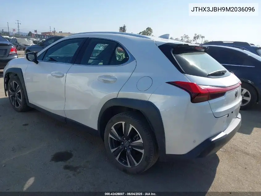 2021 Lexus Ux 200 VIN: JTHX3JBH9M2036096 Lot: 42426007