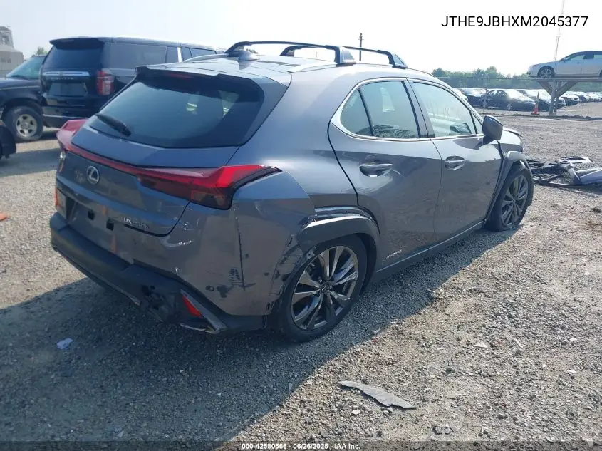 2021 Lexus Ux 250H F Sport VIN: JTHE9JBHXM2045377 Lot: 42580566