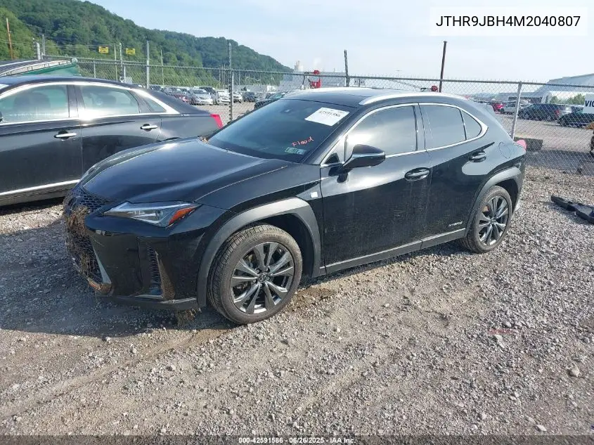 2021 Lexus Ux 250H VIN: JTHR9JBH4M2040807 Lot: 42591586