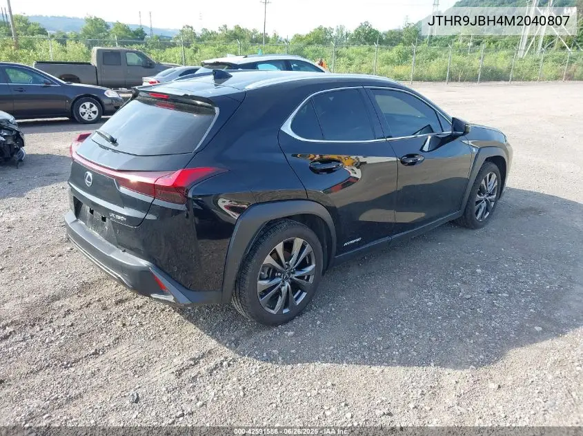 2021 Lexus Ux 250H VIN: JTHR9JBH4M2040807 Lot: 42591586