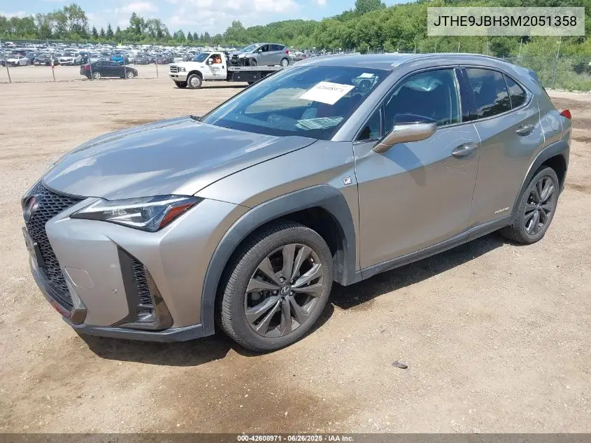 2021 Lexus Ux 250H F Sport VIN: JTHE9JBH3M2051358 Lot: 42608971