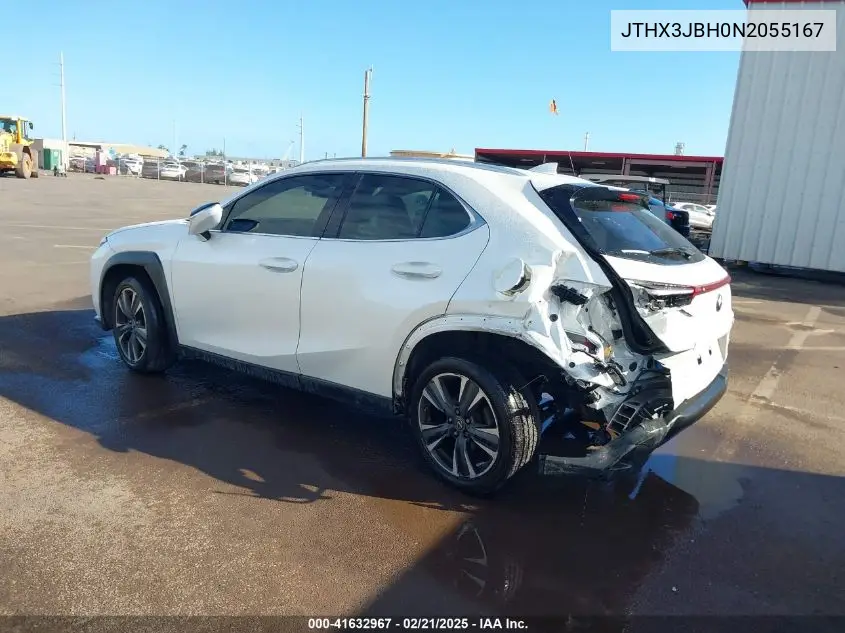 2022 Lexus Ux 200 VIN: JTHX3JBH0N2055167 Lot: 41632967