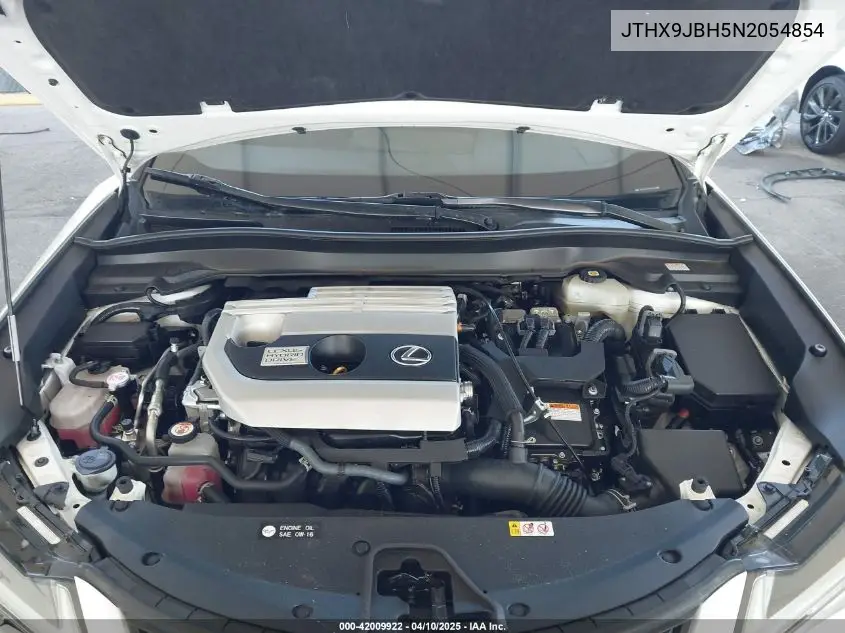 2022 Lexus Ux 250H VIN: JTHX9JBH5N2054854 Lot: 42009922